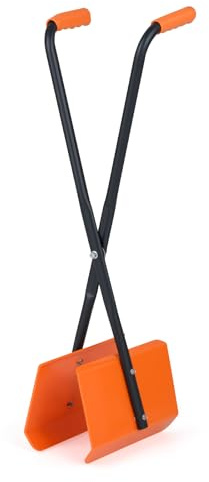 HOMASIS Recogedor de Hojas Plegable, 30 x 15 x 92 cm