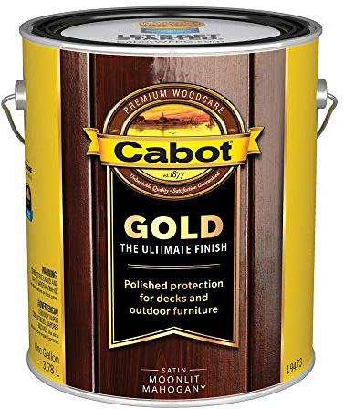 Cabot 140.0019473.007 Gold Finish Low VOC Stain, Gallon, Moonlit Mahogany, Low VOC Moonlit Mahogany