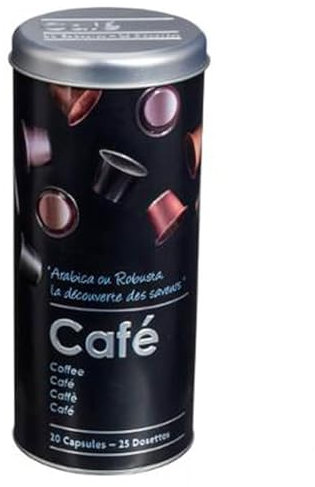 FIVE Simply Smart - Boîte à Capsules de Café Relief II 17cm Noir