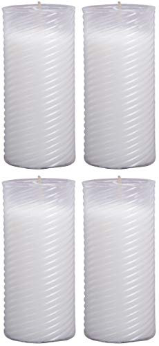 HS Candle Lot de 4 recharges pour bougie de rechange (N3) en blanc