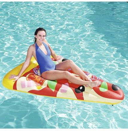 OISE ART STORE Trade Shop - Materassino Isola Gonfiabile Trancio Pizza Mare Piscina 188 X 130 Cm