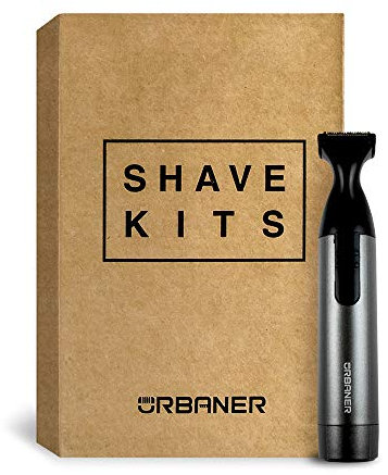 URBANER Beard Trimmer Men Waterproof, Cordless Moustache Clipper with Japanese Steel Blades, Facial Hair Trimmer with 5-Length Comb & 0.5mm Trim, Battery Powered Travel Grooming Kit, Hair Trimmer Men