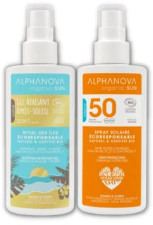 Alphanova Sun Adultes Lait Solaire Haute protection - 125g - SPF50 + Gel Après Soleil - 125g
