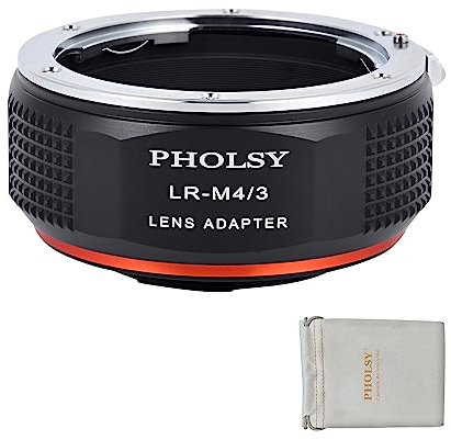 PHOLSY Objektivadapter LR auf MFT Kompatibel mit Leica R Objektiv auf M4/3 Micro 4/3 Micro Four Thirds MFT Kameragehäuse Kompatibel mit Olympus Panasonic Lumix Kameras LR-M4/3 LR-MFT