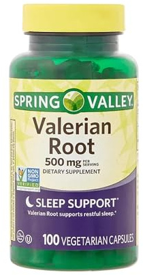 Unique Bundle Store Valerian Root 500mg – 100 Capsules, Organic Valerian Root Extract and Powder, Valerian 500 mg Supplement, Vegan Capsules, Gluten-Free (Pack of 1)