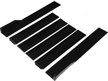 Leapiture 6PCS Universal sidokjol Bil sidokjol Bil sidokjol Spoiler sidokjol Diffuser ABS Svart för bil