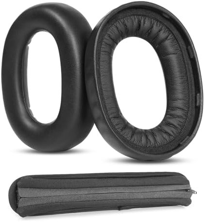 XRHTONG Prime Almohadillas de Repuesto + Diadema compatibles con Jabra Elite 85H inalámbrico Auriculares Almohadillas (Cuero de proteína/Espuma viscoelástica)