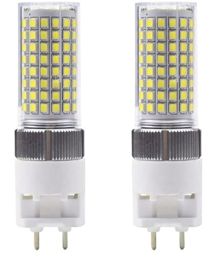 G12 led Bombilla 15W, 2pcs led Bombillas, 1500LM, 15W Equivalente a 150W halógeno, AC100V-277V, ángulo de Haz de 360 ° para la iluminación del hogar(Cool White 6000K)