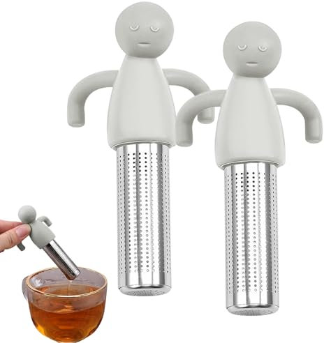 2PCS Tea Strainer for Loose Tea - Stainless Steel Mesh Tea Infuser with Handle & Drip Tray, Reusable Tea Filter for Loose Leaf Tea, Herbal Blends & Spices