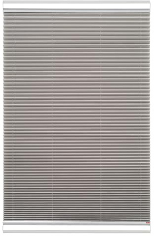 Brillant® Premium Plissee ohne Bohren zum Kleben, Plisseerollo mit Aluminium-Klebeleiste | Sonnenschutz & Sichtschutz für Fenster & Balkontür | Hell Grau | 40x130 cm (BxH)