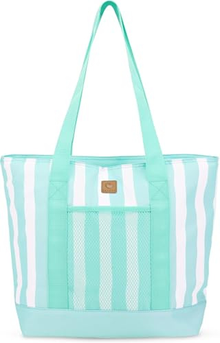 Whitesands Premium Insultated Tote Cool Bag, 14L Picnic Basket, Keeps Food Fresh & Cool for 6 Hours, Cooler Box Made From Recycled Polyester For Camping