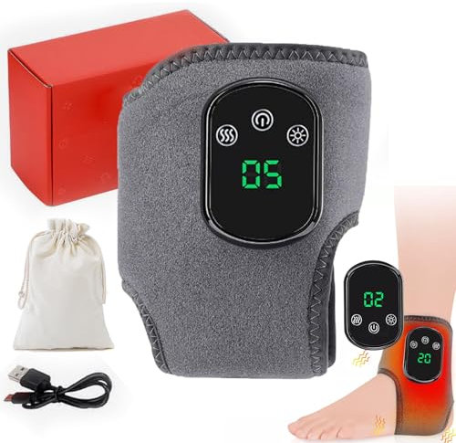 Soleva Foot Massage, 2025 Best Soleva Triple Method Foot Massager with 3 Vibration Modes, 5 Heating Levels, 3-in-1 Electric Feet Warmer Wrap, Ankle Heating Pad for Pain Relief (1Pcs)