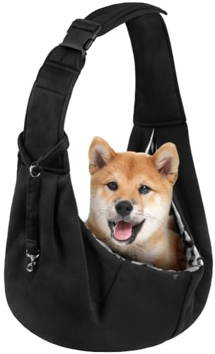 AUYAO Borsa da Viaggio per Cani, Regolabile Borsa da Trasporto per Cani Piccoli, Trasportino da Passeggio per Cane con Tasche, Marsupio per Cane/Gatto Fino a 7.5 kg, per Passeggiata e all'Aria Aperta