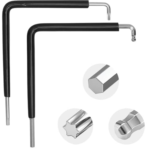 MOLZINY 2 pezzi Set di attrezzi di regolazione per finestre esagonali da Torx 15 esagonale 4 mm e testa a sfera 4 mm Chiave a Brugola di regolazione per finestra ferramenta finestre cerniere porta