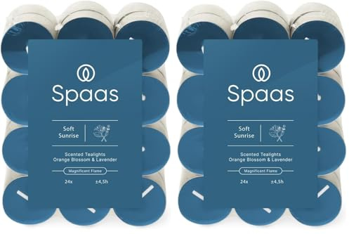 Spaas Bougies Chauffe-plats Parfumées block pack x24 4,5h - Soft Sunrise