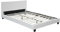 Corium Polsterbett 180 x 200cm Weiss mit Kunst Leder Kunstlederbezug Modern mit Stecklattenrost