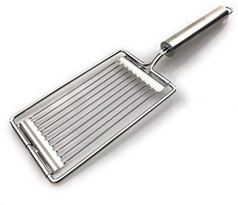 Kerafactum Tomatenmesser Tomaten Messer Tomatenschneider Obstschneider Mozarella Eierschneider Tomato Slicer Käseschneider aus Edelstahl schneidet Eier Küchenhelfer mit gezahnter Klinge Fester Griff