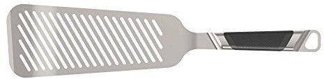 Everdure Hochwertiger hitzebeständiger Fischspachtel: gebürsteter Edelstahl, geschlitzter Pfannenwender mit komfortablem, weichem Griff und Aufhängezone, ideal zum Wenden von Fischen, Eiern, Burgern,