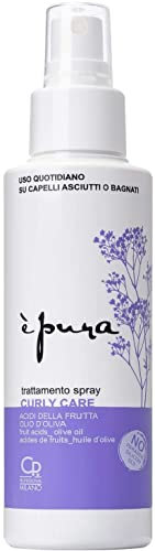 È Pura - Spray Curly Care - Trattamento Spray per Capelli Ricci e Mossi, per Uso Quotidiano su Capelli Asciutti o Bagnati - Formula con Estratto di Agrumi e Olio di Oliva - Senza Risciacquo - 125 ml