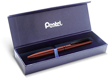 Pentel BL2507B-BOX EnerGel High-Class Gelroller - Exklusive Ausführung in Geschenkbox - Gehäusefarbe Rot, 1 Stück (1er Pack)