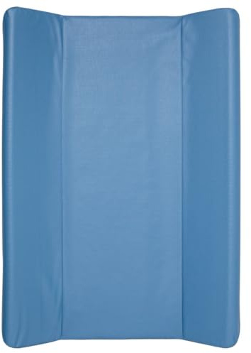 Babycalin - Matelas à langer bébé Standard Premium Bleu Jean - Matelas à langer épais 50x70 cm - Confort maximum - Bords réhaussés - Matelas imperméable en PVC pour table à langer bébé - 0 à 11 kg