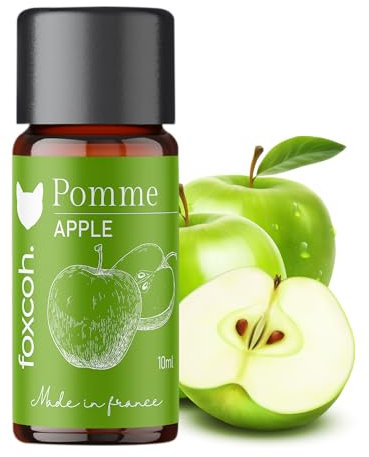 FoxCoh, Pomme 10ml, Concentré de parfum - Diffusion, Cométique, Massage, Bain aromatique - DIY Bougie, Savon, Crème, Huile, Lotion - Peau Cheveux
