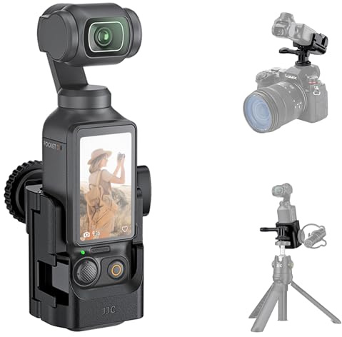Cold Shoe Mount for DJI Osmo Pocket 3 with 1/420 Screw Hole,Osmo Pocket 3 Expansion Adapter Cage for Mic & Light,Adjustable Angle Pocket3 Hot Shoe Mount Adapter Accessories for DSLR Mirrorless Camera
