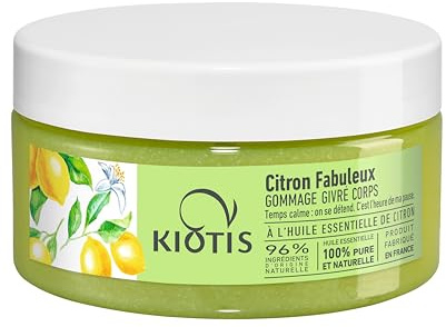 Kiotis | Gommage Corpo Effetto Ghiaccio, Scrub Corpo Esfoliante all'Olio Essenziale di Limone e Polvere di Bambù, Texture Sorbetto, 200ml