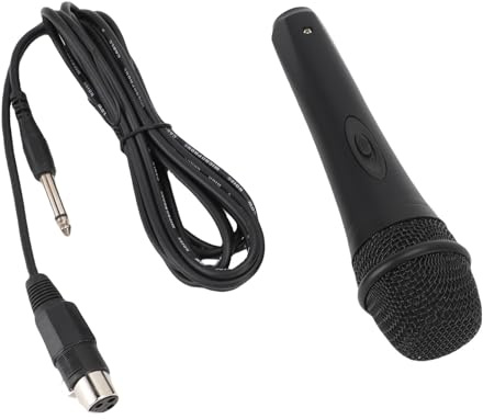 Huairdum Dynamisk Trådbunden Mikrofon, Kardioid Handhållen Sångmikrofon med Lång Kabel och Metallkonstruktion, för Karaoke, Sång, Tal, Fest, Konferens och Utomhusevenemang