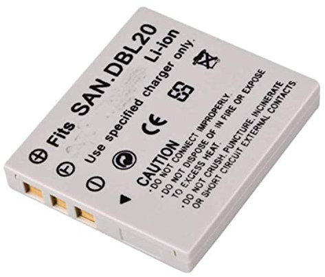 Amsahr BT-SANYODBL20-1CT Numérique Remplacement Caméra/Caméscope Batterie pour Sanyo Db-L20/Xacti Dsc-C5/Xacti Dmx-C1/Xacti Dsc-C4 Gris