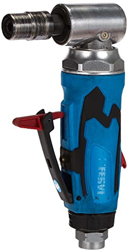 Fervi 416-0 Mini Amoladora Neumática Unidades Atica Corner, Cyan/Black, color: Cian/Negro