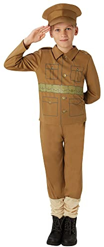Rubies officiella WW1-soldat – pojkdräkt pojkar medium halloween