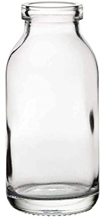 Utopia Mini Glas Milchflaschen 120ml / 4 Unzen (6er Pack), nostalgischer Stil, spülmaschinenfest, Frühstücksservice Buffet Catering, Restaurant Hotel und Heimgebrauch | GP938