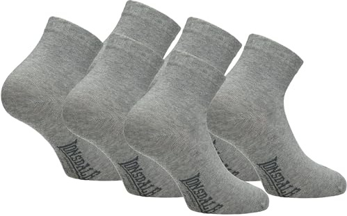 Lonsdale 6 Paia Calzini Corti Uomo Donna - Calzini Sportivi Quarter - Lunghezza Sopra la Caviglia - Cotone Traspirante