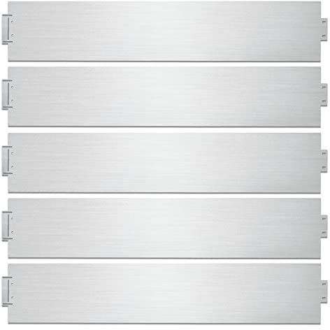 Tubiaz Bordure de pelouse en métal galvanisé - 100 x 15 cm, galvanisé - Bordure de Parterre - Bordure de Parterre en métal - Différentes Longueurs Disponibles - Longueur : 5 m