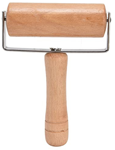 Pizzaroller, kleiner Nudelholz, multifunktional, antihaftbeschichtet, Küchenstift, Gebäckwerkzeug, Teigausroller, Holz-Nudelholz für Zuhause, Küche, Backen, Kochen, einfach zu handhaben