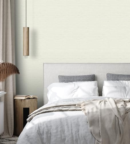 GAULAN 679778 - Papel pintado vinílico ecológico efecto fibra vegetal con textura en relieve para pared salón cocina baño dormitorio pasillo - Rollo de 10 m x 0,53 m