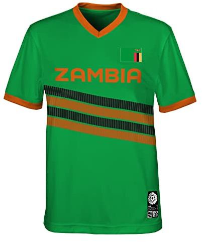 FIFA Unisex Official 2023 Women's Football World Cup Kids Team Shirt, Zambia T-Shirt (Pack of 1)