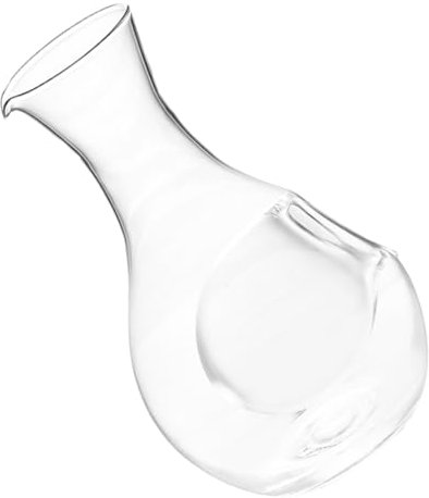 Cabilock Decantador De Licor Con Orificio Para Pulgar Botella Transparente Para Vino y Whisky Diseño Elegante Con Depósito Para Hielo Vidrio Liso y Fácil De Limpiar Para Servir y Airear Beb