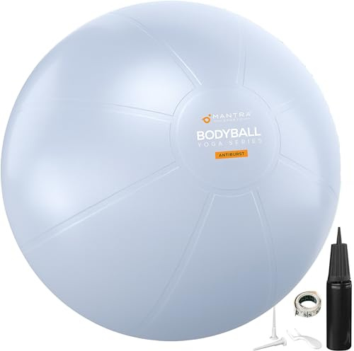 Pelota de Pilates - Fitball Anti-Explosión para Yoga, Fitness y Gimnasia en Casa - Pelota de Embarazo y Parto - Fortalece Core y Equilibrio - Rehabilitación y Silla de Oficina - Bomba Rápida Incluida