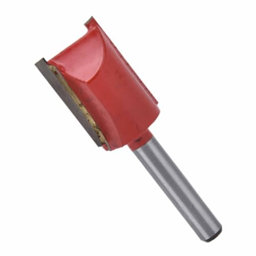 NDNCZDHC Extended Long Straight Router Bits, 1 / 4in Shank 2 Flute Grooving Bits Trimming Cutter Woodworking Milling Tools (18mm)