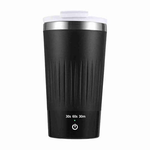 Tasse auto-mélangeante de 300 ml, tasse à café à agitation magnétique automatique à 3 vitesses avec couvercle, tasse à café auto-mélangeant électrique en acier inoxydable pour café au lait et cacao