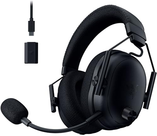 Razer BlackShark V3 Pro Wireless ANC Gaming Headset for PC: Full Band Mic - 50mm Drivers - 2.4 GHz, Bluetooth, USB, 3.5mm - Works with Mac, PS5, Nintendo Switch, Smartphone - 70 Hr Battery - Black