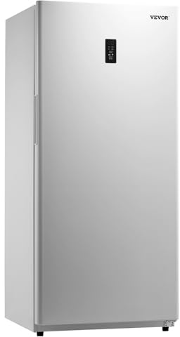 VEVOR Convertible Freezer/Refrigerator, 20.2 Cu.Ft Frost Free Upright Freezer with Temp Control Panel, Door Open too Long Alarm, Adjustable Shelves and LED, Standing Fridge for Kitchen, Office, Garage