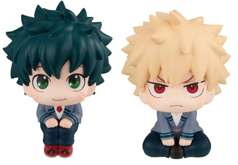 Zhongkaihua MHA Midoriya Izuku Figura Bakugou Katsuki Look Up Anime PVC Modello 10 cm Figura Casa Scrivania Decorazione Auto Ornamento Regalo di compleanno per i fan