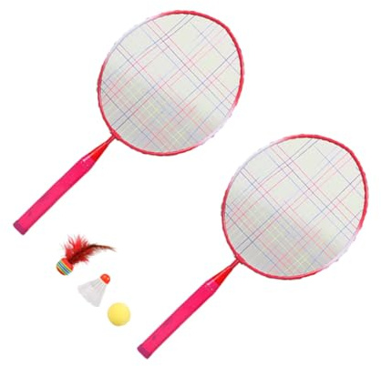 STOBAZA Bádminton para Pelotas Raquetas Ligeras y Duraderas para Exteriores Juego Deportivo Infantil Que Mejora la Coordinación Reacción Adecuado para Manos Pequeñas Color Color Aleatorio