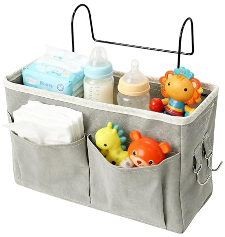 Organisateur De Lit, Panier De Lit Chevet Suspendu, Organisateur Etagere Lits En Toile Imperméable, Organisateurs De Couches Poche De Lits Pour Bébé, Pour Biberon, Couches, Jouets, Chambre Enfant