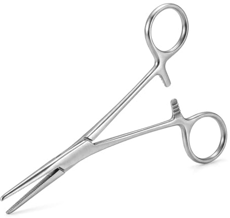 LEOUEANR 1 unidad de pinzas de pesca, pinzas hemostáticas, industriales y alicates para perforaciones, juego para manualidades, cuidado personal y accesorios para perforaciones.