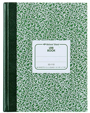 National Laboratory Notebook, 5 x 5 Quad Ruling, Flexible Cover, Sewn Binding, 10.125 x 7.875, 96 Sheets (53110)