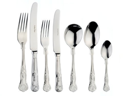 Arthur Price Every Day 44-Piece Kings 6-Person Box Set, Stainless Steel, Silver, 51 x 31.5 x 6.5 cm